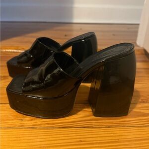 Sleek Black Platform Heels